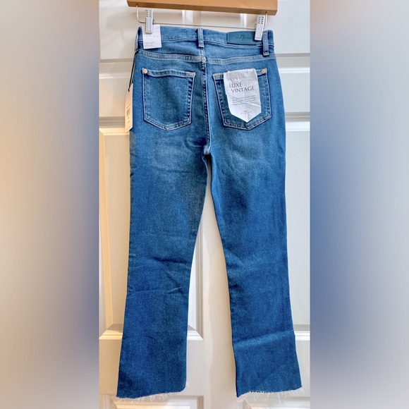 7 for all Mankind NWT SZ 25 Luxe Vintage High Waist Slim Kick Blue Jean - Picture 10 of 10